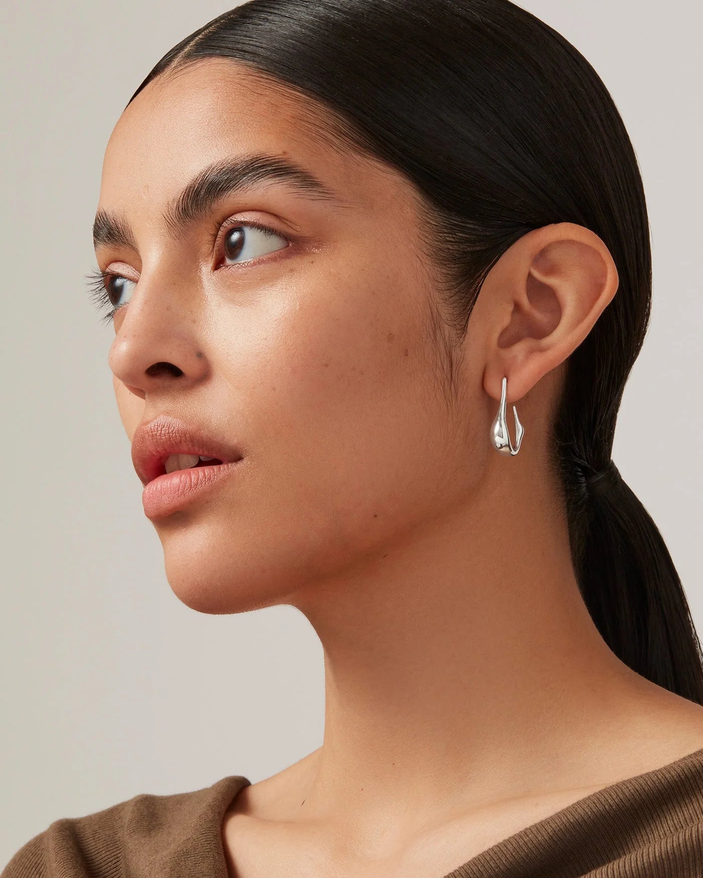Colette Hoop Earrings Small in Silver