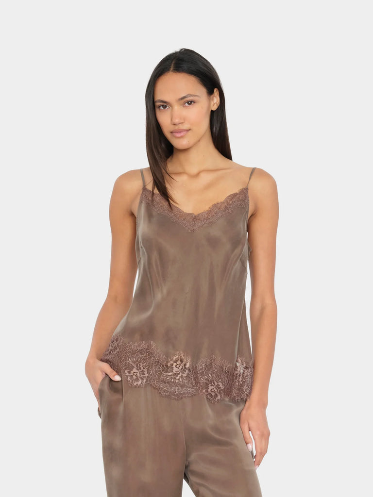 Colette Top in Olive Brown