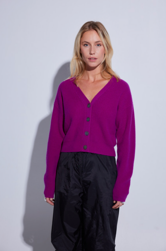 MC Hakuba Cardigan in Deep Berry