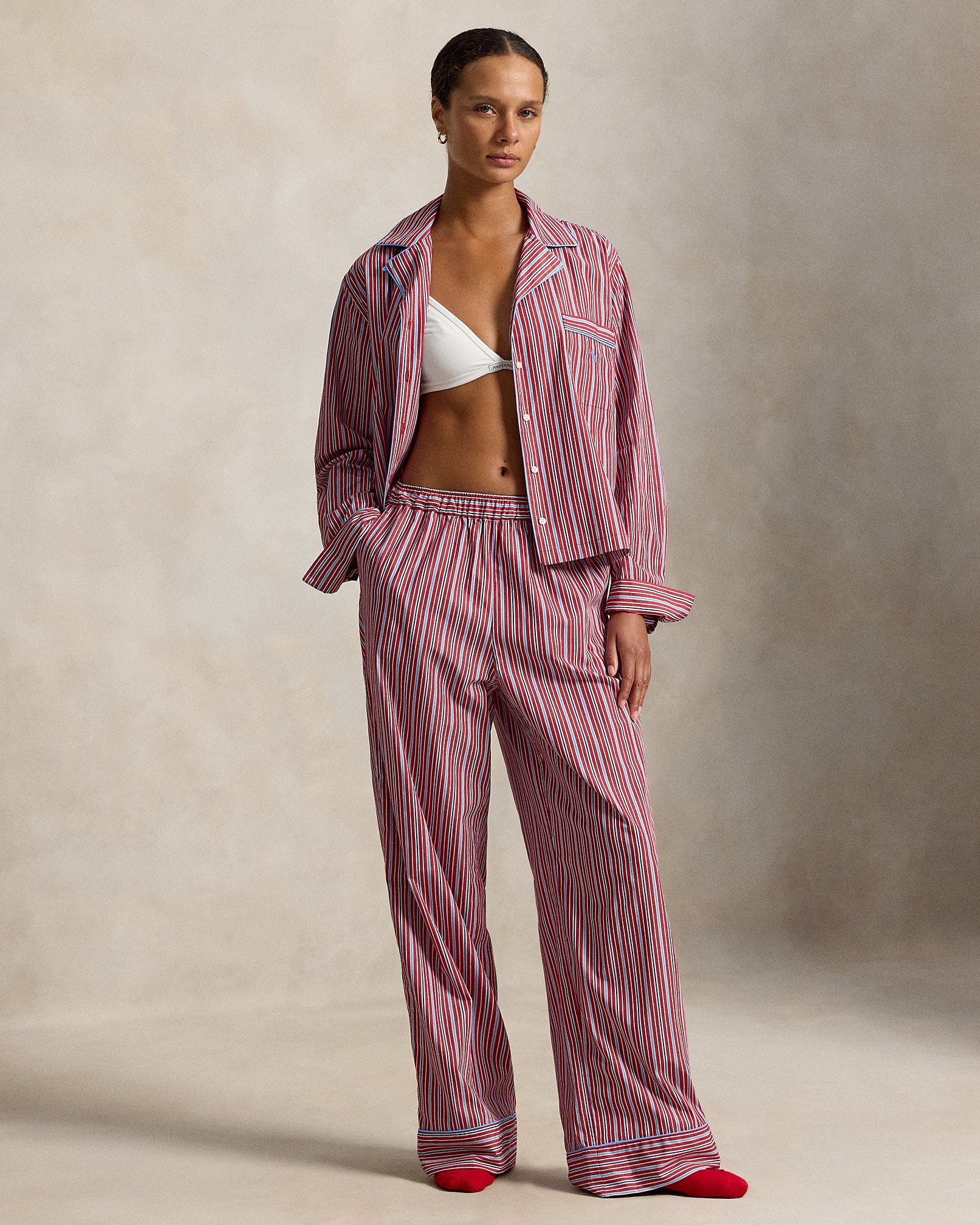 Core 23 Inch PJ Set with Piping in Club Stripe
