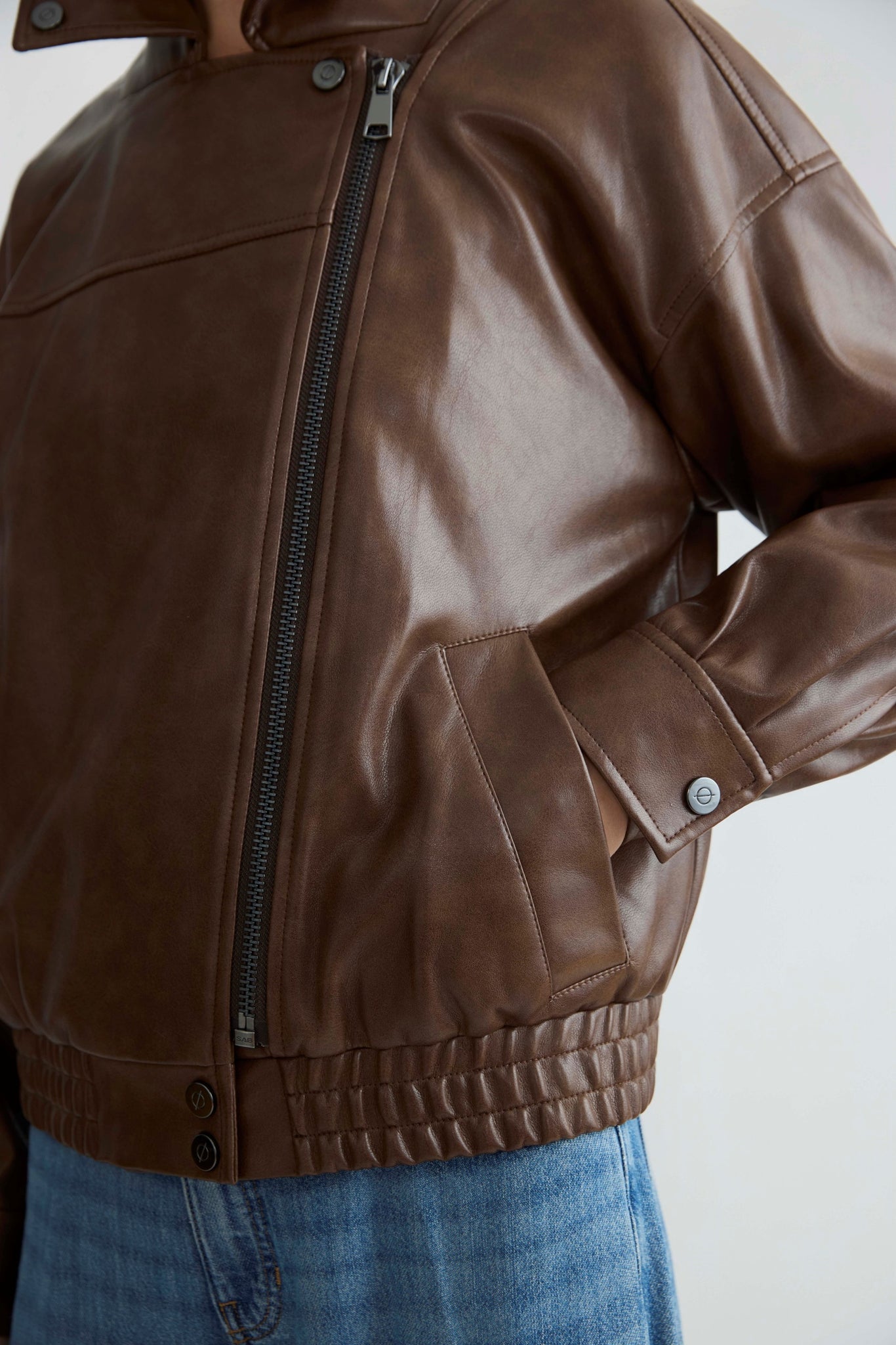 Dallas Leather Jacket in Chestnut