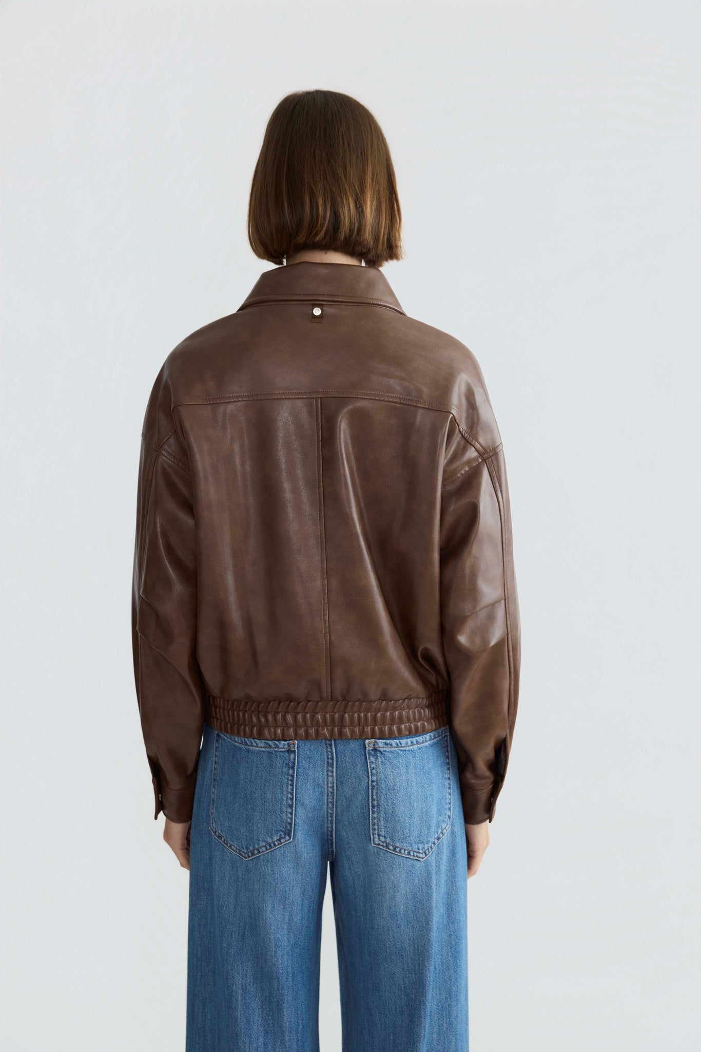 Dallas Leather Jacket in Chestnut