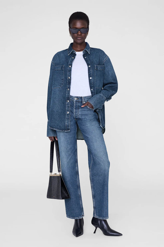 Gavin Long Jean in Mosaic Blue