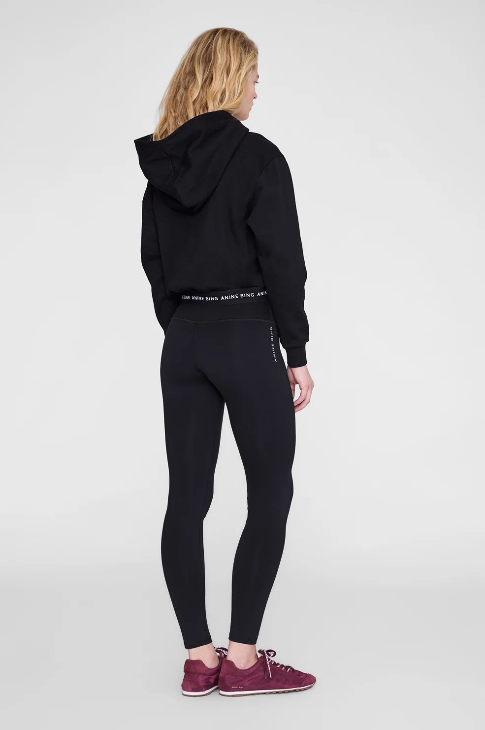 Dany Cropped Hoodie in Black