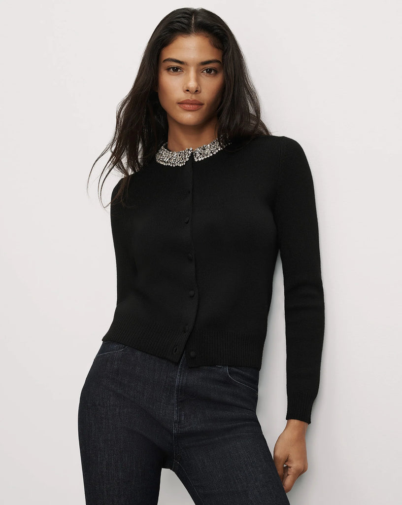Daro Embellished Cardigan in Black
