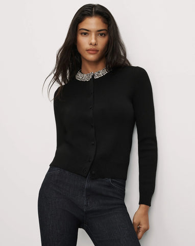 Daro Embellished Cardigan in Black