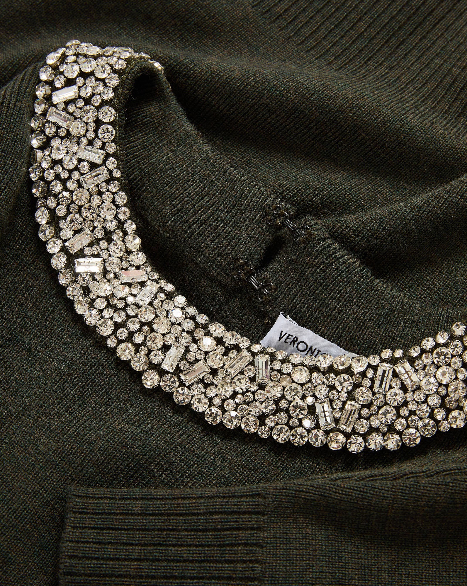 Daro Embellished Sweater in Green Shadow