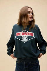Beastie Boys Logo 84-86 Oversized Crew Sweatshirt in Vintage Black - s