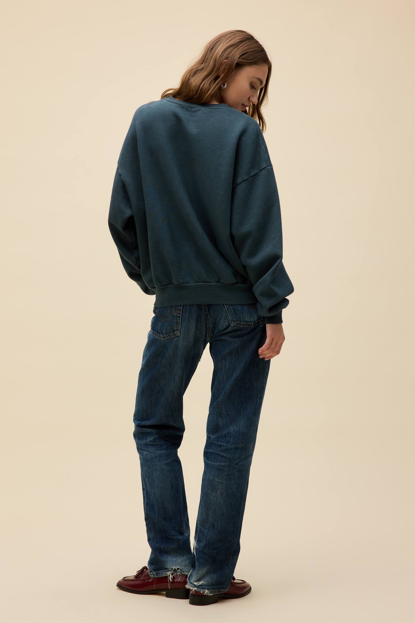 Beastie Boys Logo 84-86 Oversized Crew Sweatshirt in Vintage Black