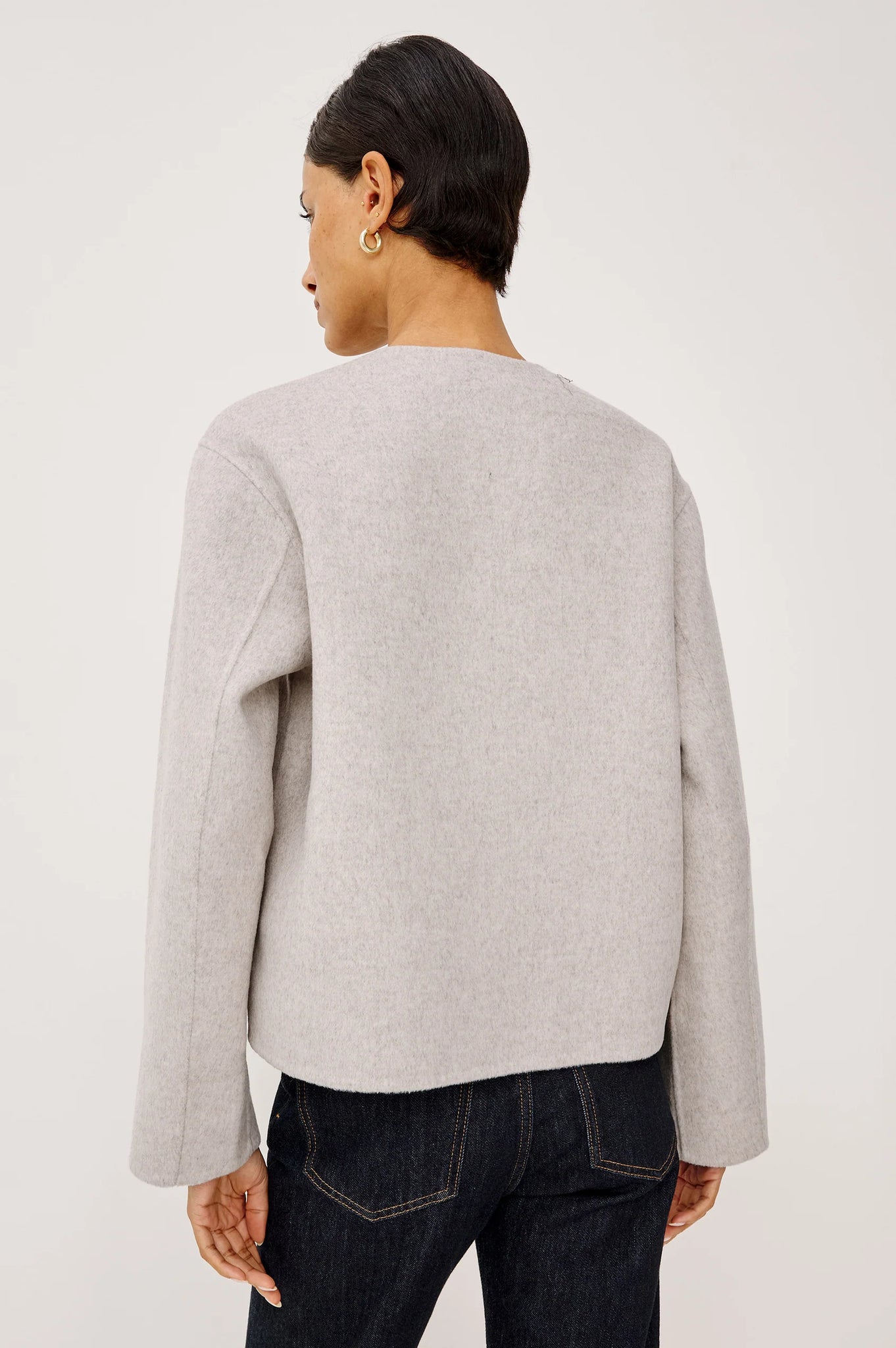 Deidre Jacket in Heather Oat