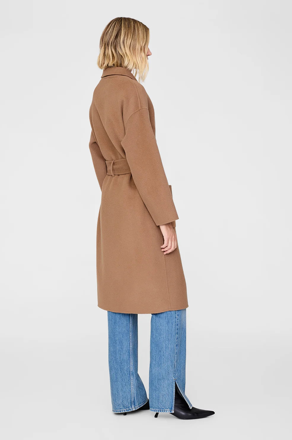 Dylan Coat in Camel Cashmere Blend