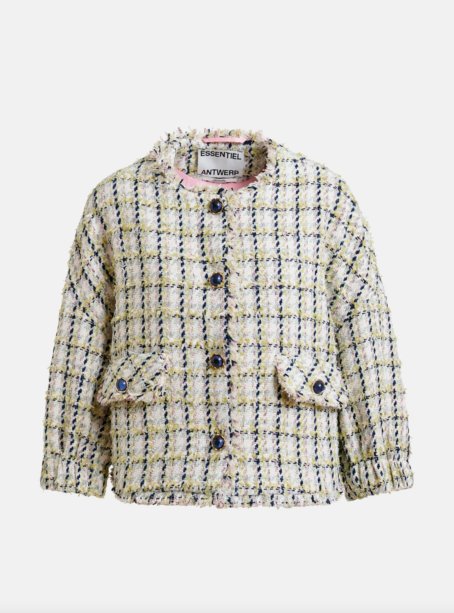 Jayden Boxy Cropped Jacket in Basil Smash