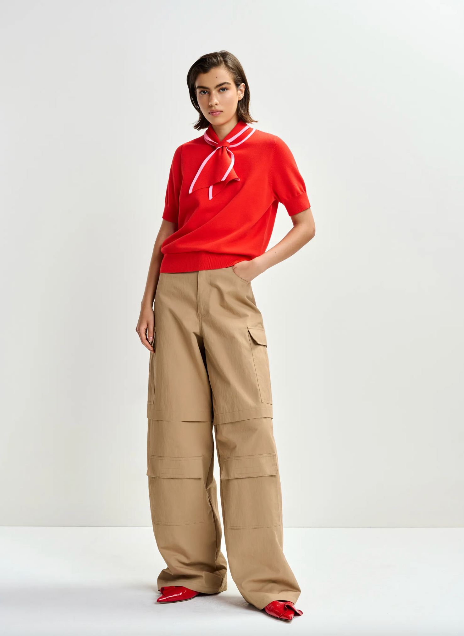 Jonda Contrast Colour Polo in Orange Brulee