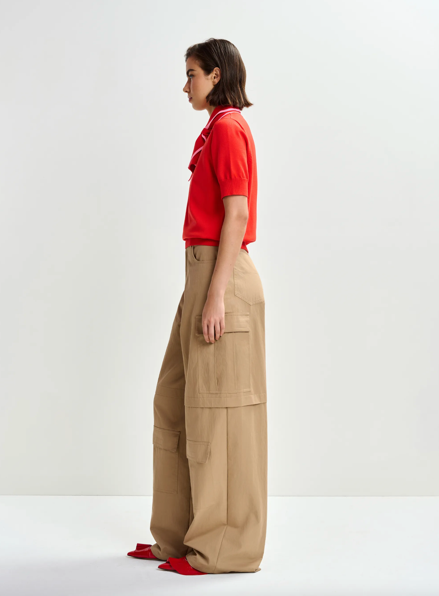 Jonda Contrast Colour Polo in Orange Brulee