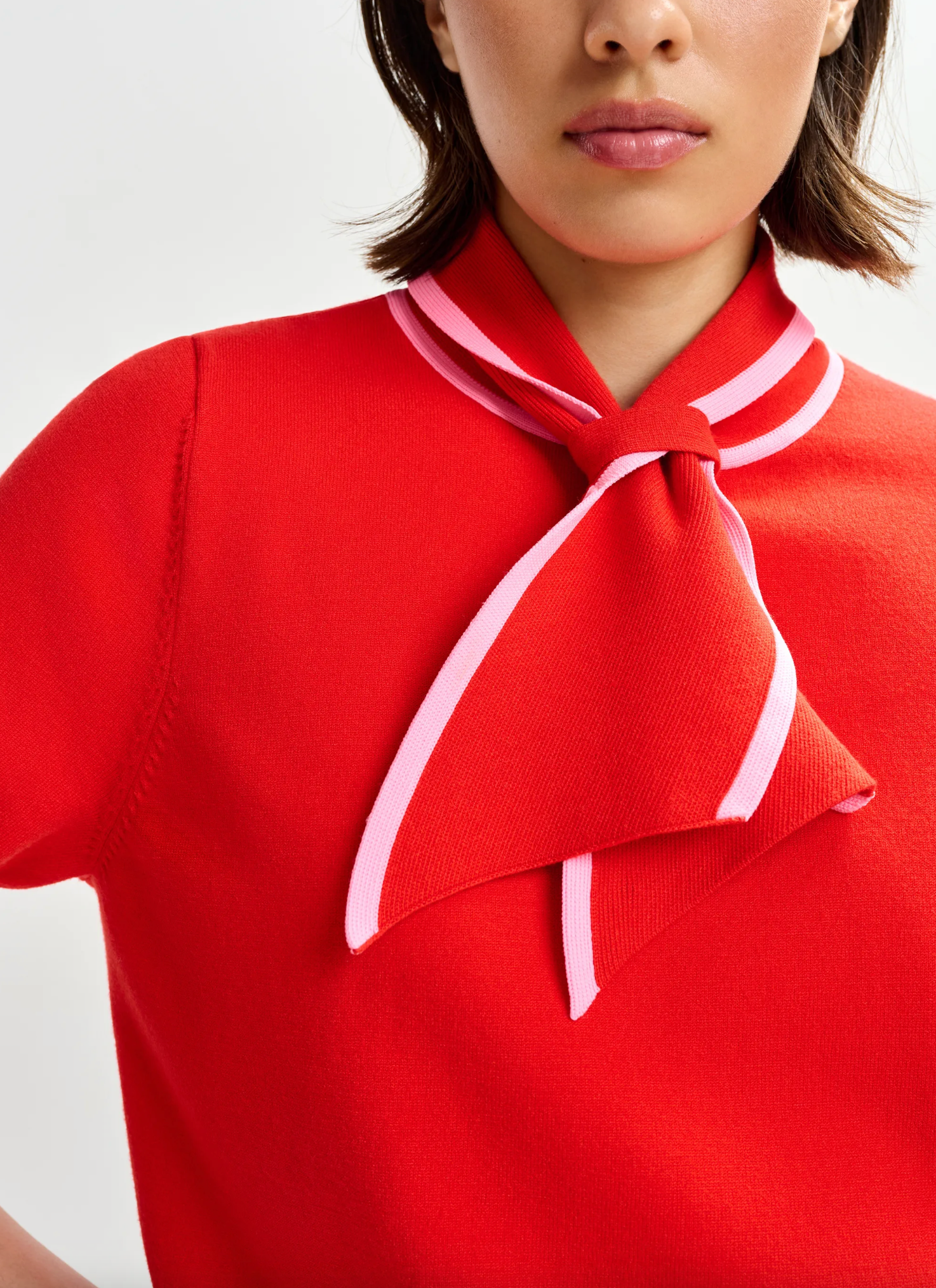 Jonda Contrast Colour Polo in Orange Brulee