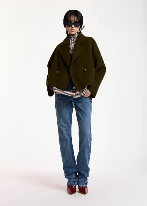 Kombu Double Face Jacket in Dusty Green