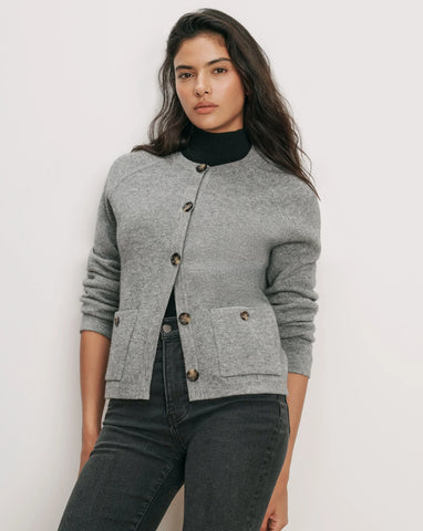 Elwood Knit Jacket in Medium Heather Grey