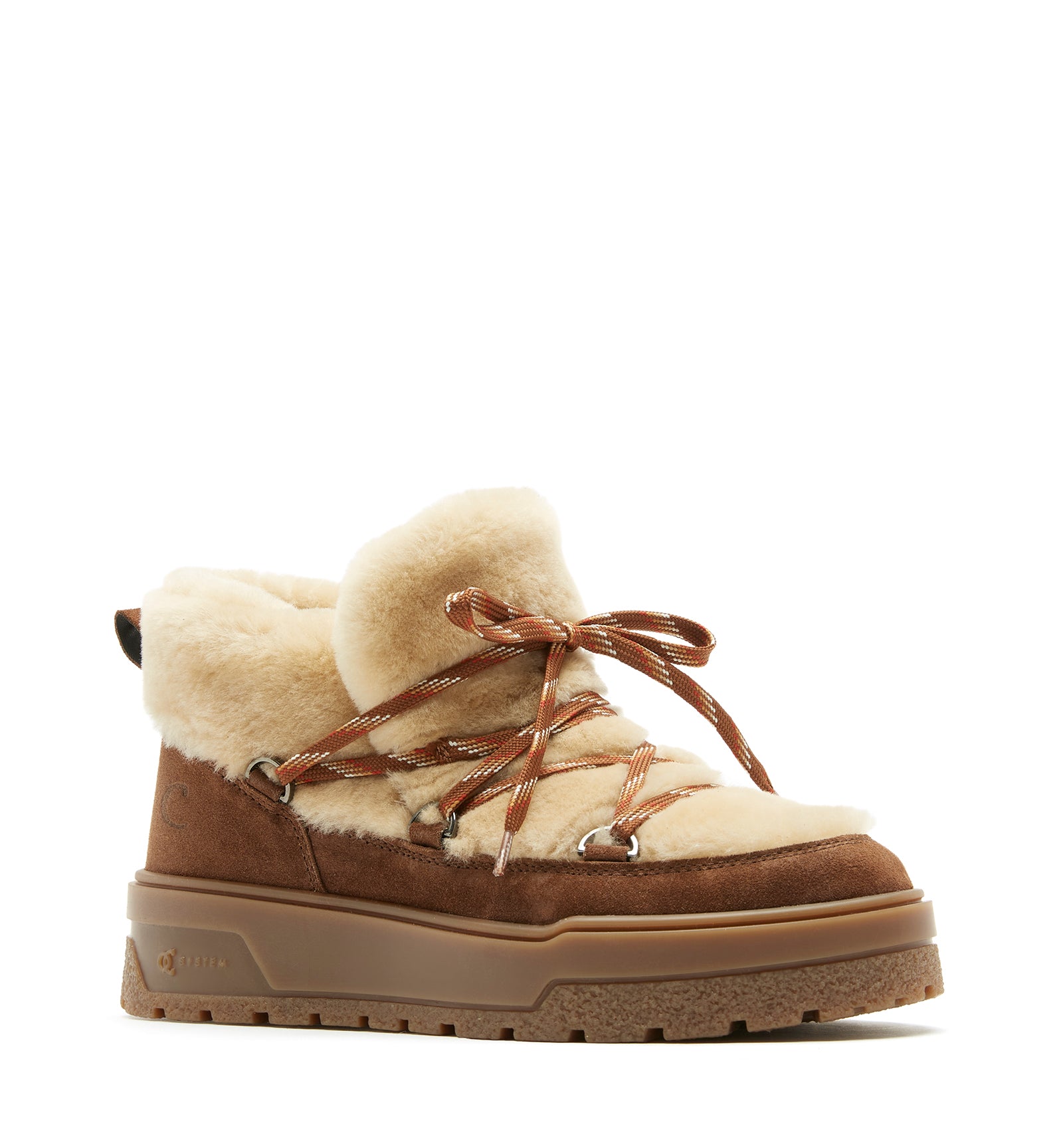 Epic Shearling-Lined Suede Bootie in Caramel
