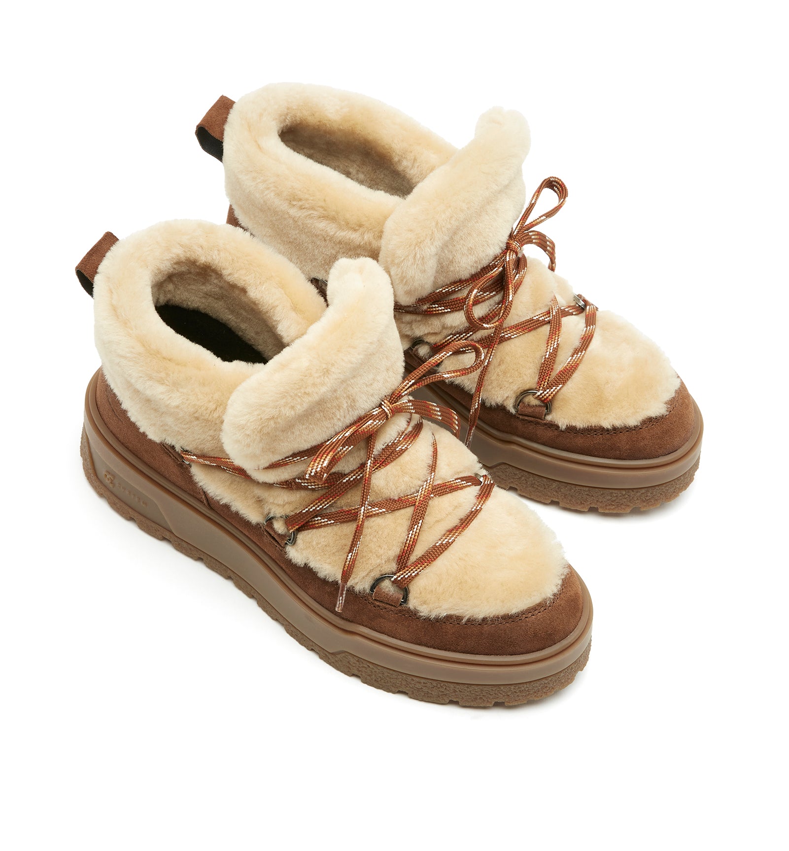 Epic Shearling-Lined Suede Bootie in Caramel