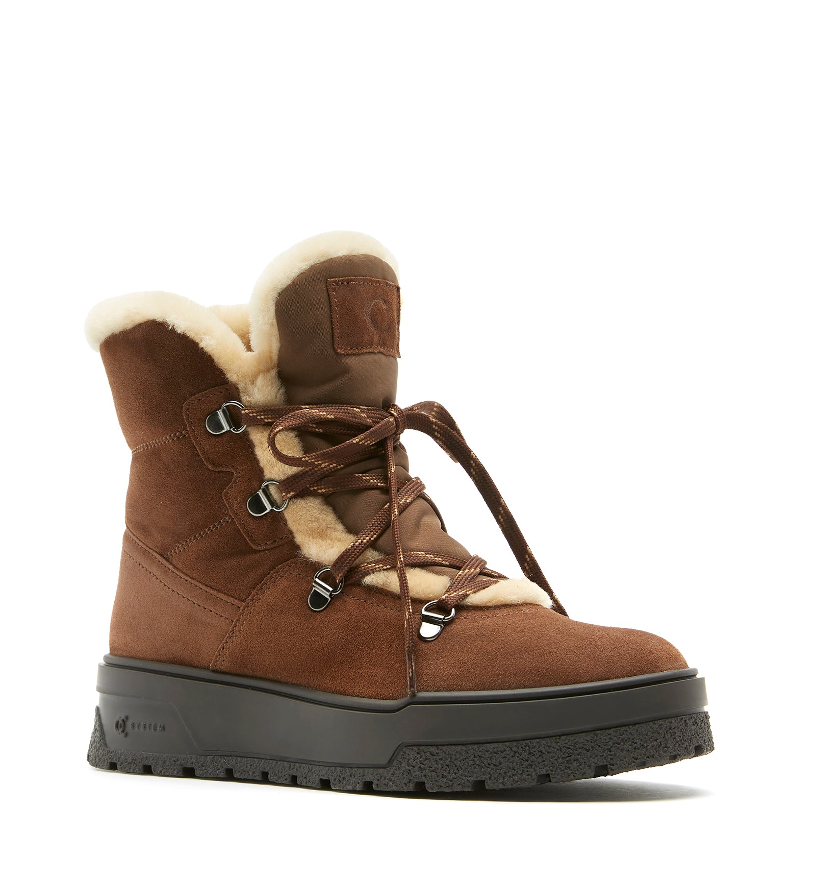 Excellent Shearling-Lined Suede Bootie in Caramel
