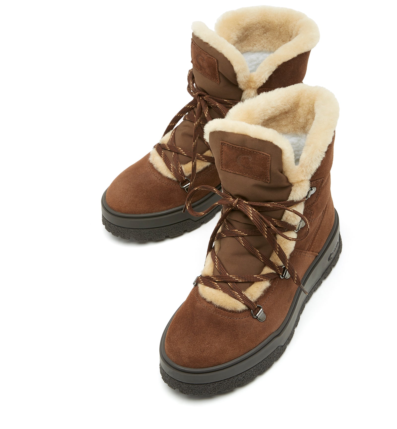 Excellent Shearling-Lined Suede Bootie in Caramel