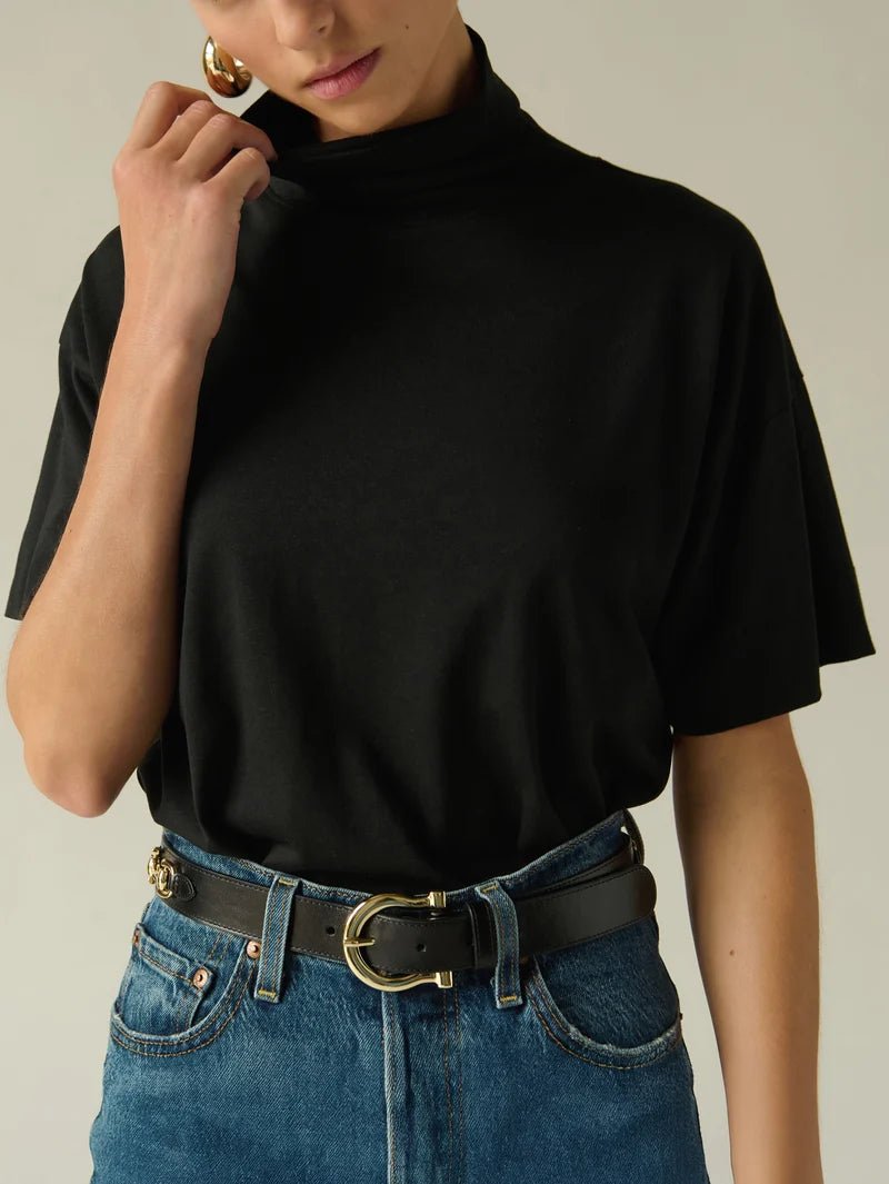 Fable Turtleneck in Jet Black