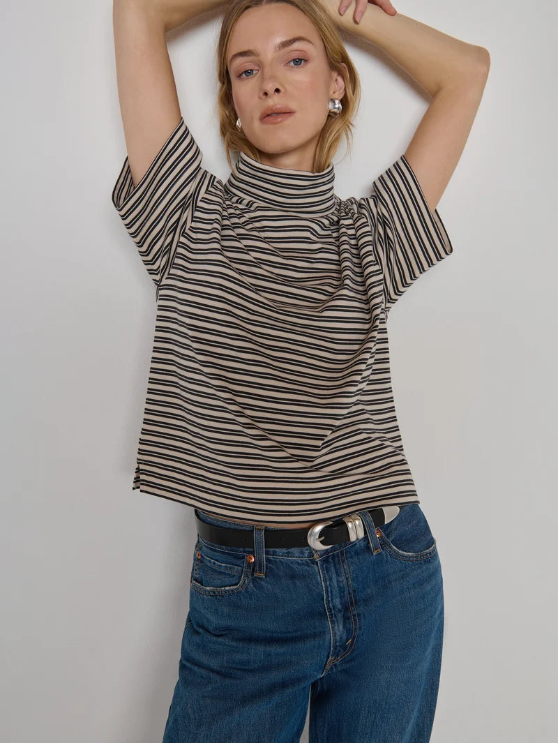 Fable Turtleneck in Yarn Dye Stripe