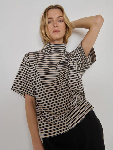 Fable Turtleneck in Yarn Dye Stripe