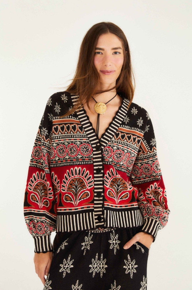Ainika Love Coconut Groove Knit Cardigan