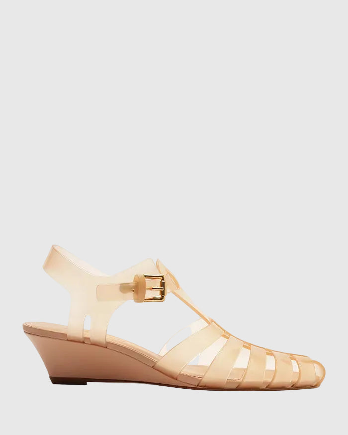 Fisherman Jelly Wedge Sandal in Blush