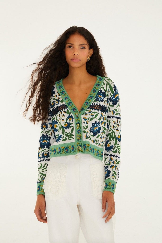 Manoela Knit Cardigan in Off-White