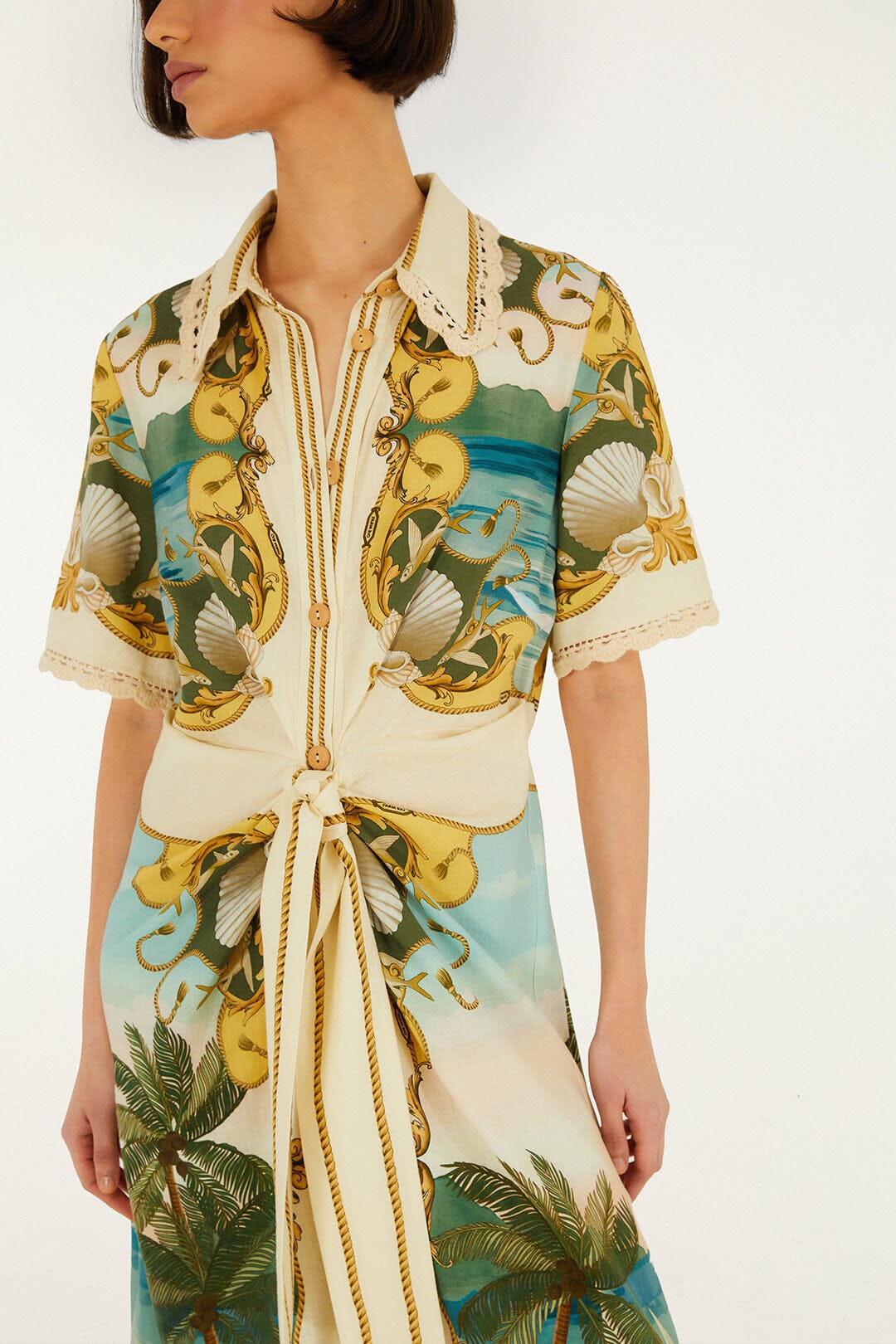Royal Sea Multicolour Midi Dress