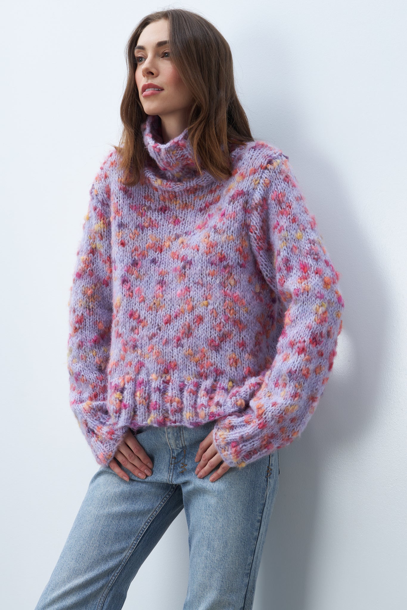Fleur Sweater in Lilac Wildflower