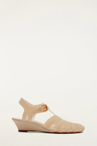 Fisherman Jelly Wedge Sandal in Ivory