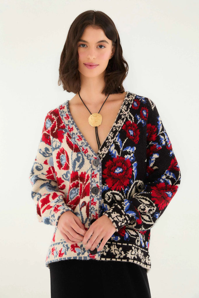 Mixed Valentina Black Knit Cardigan