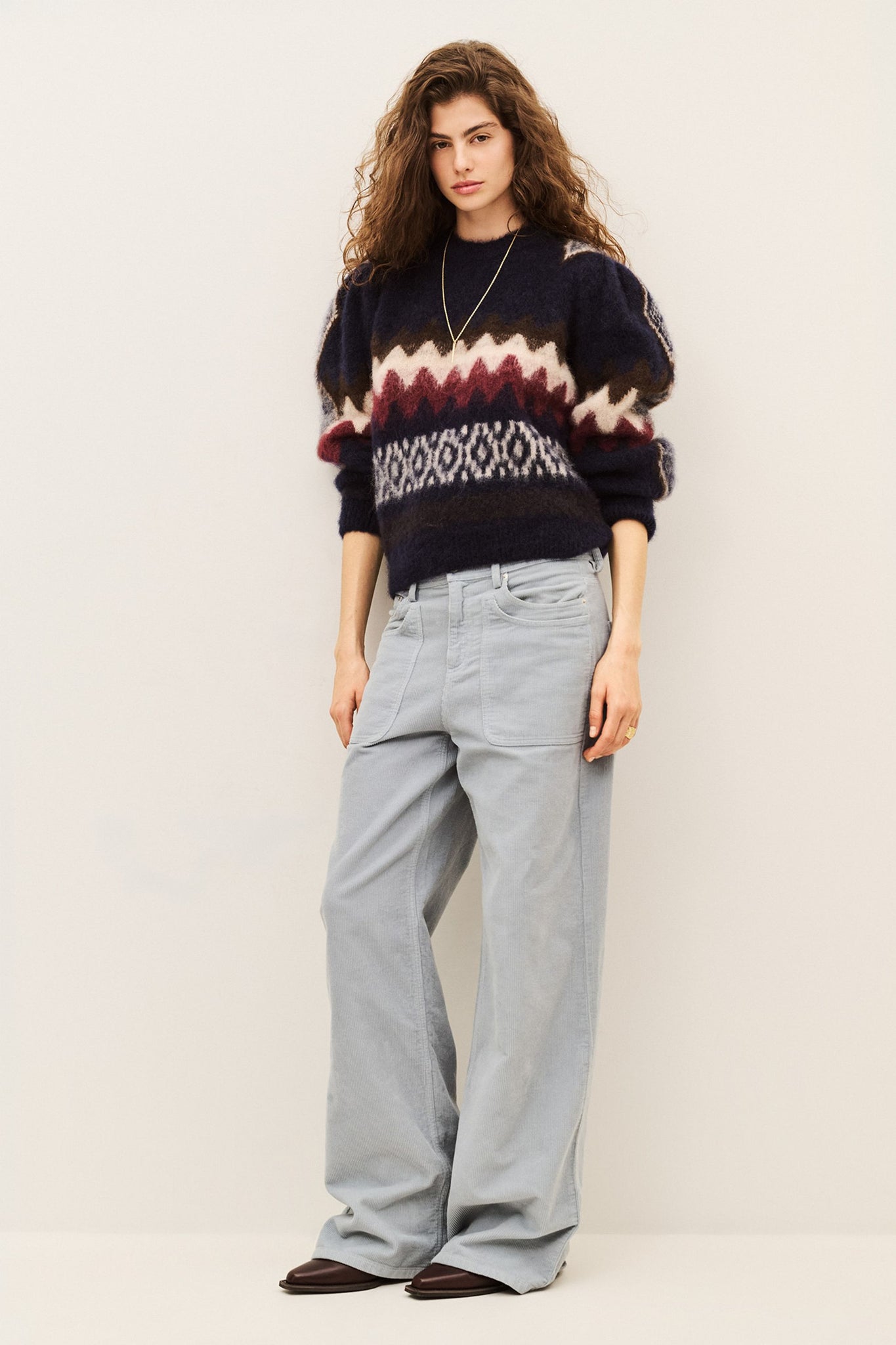 Floyd Pullover. Marine Multico