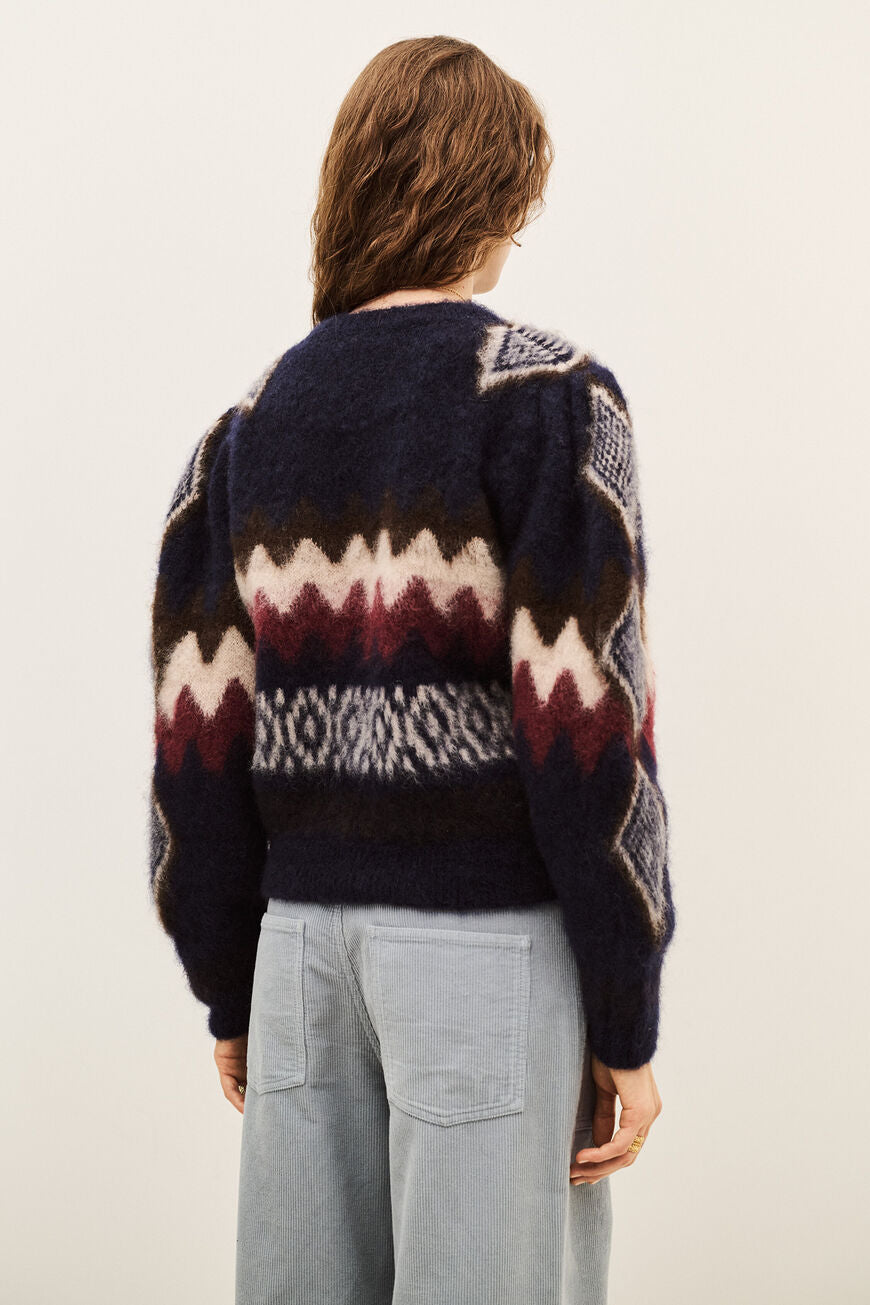 Floyd Pullover. Marine Multico