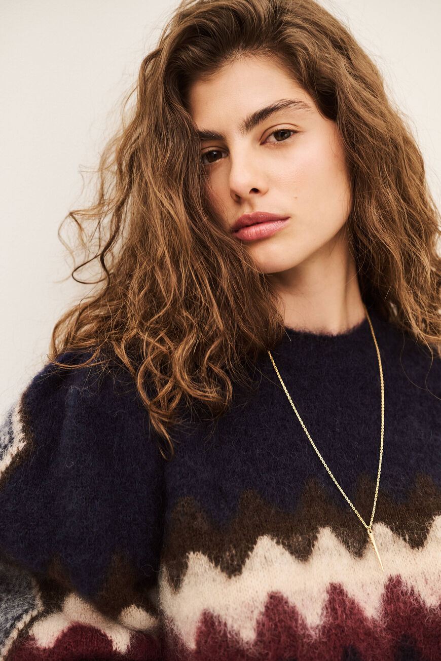 Floyd Pullover. Marine Multico