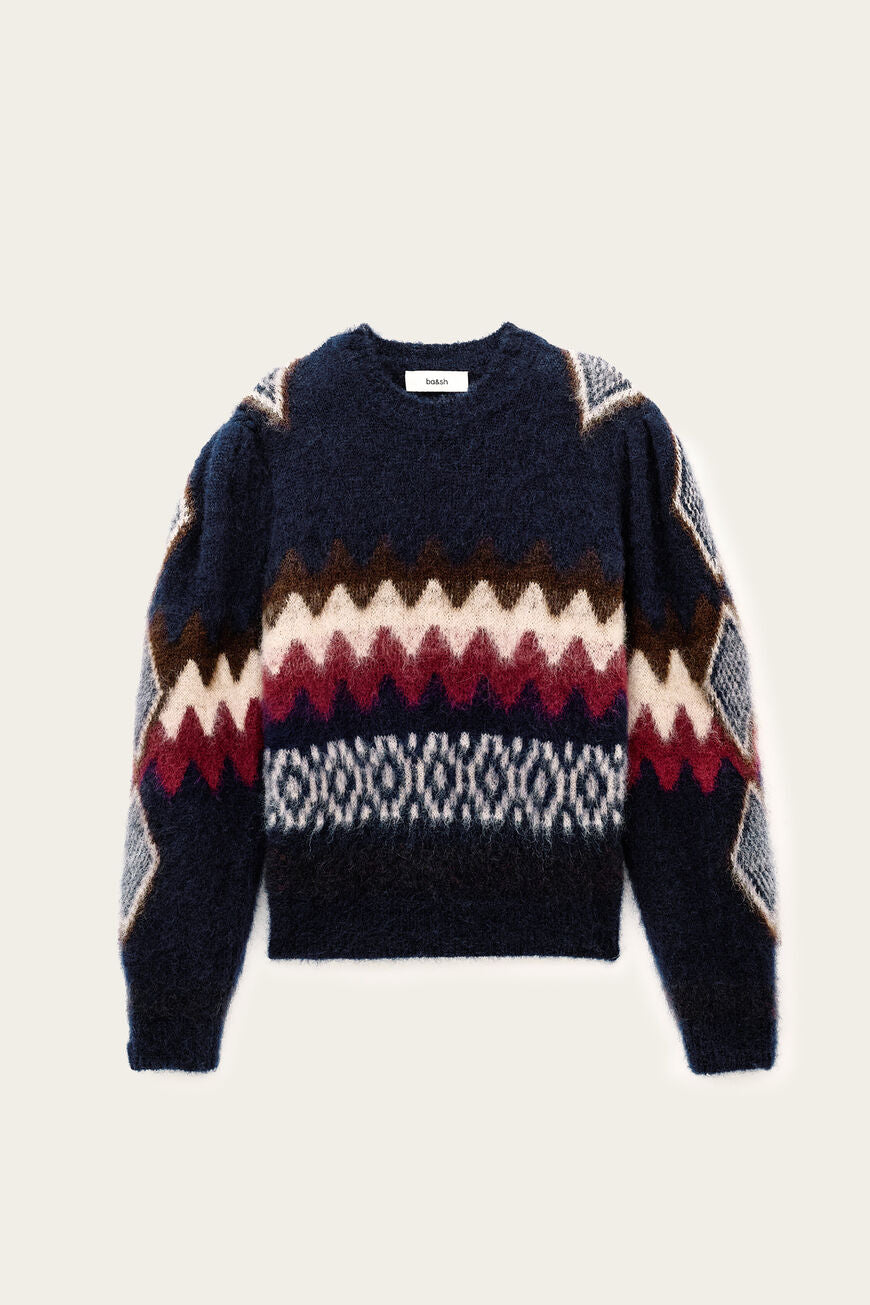 Floyd Pullover. Marine Multico