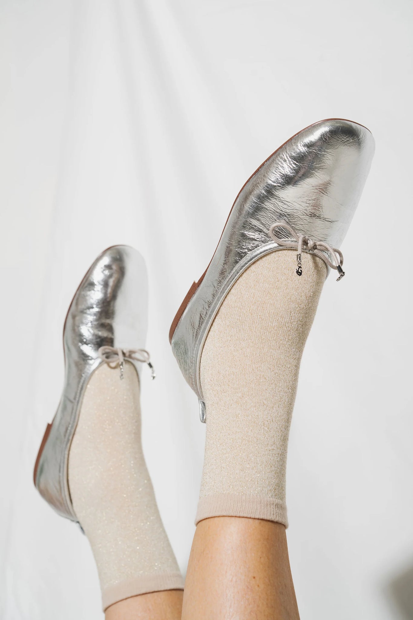 Glitter Socks in Champagne