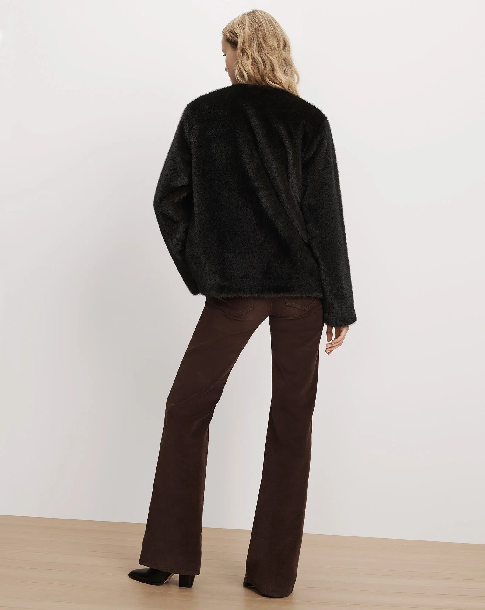 Griselda Faux Fur Coat in Sable