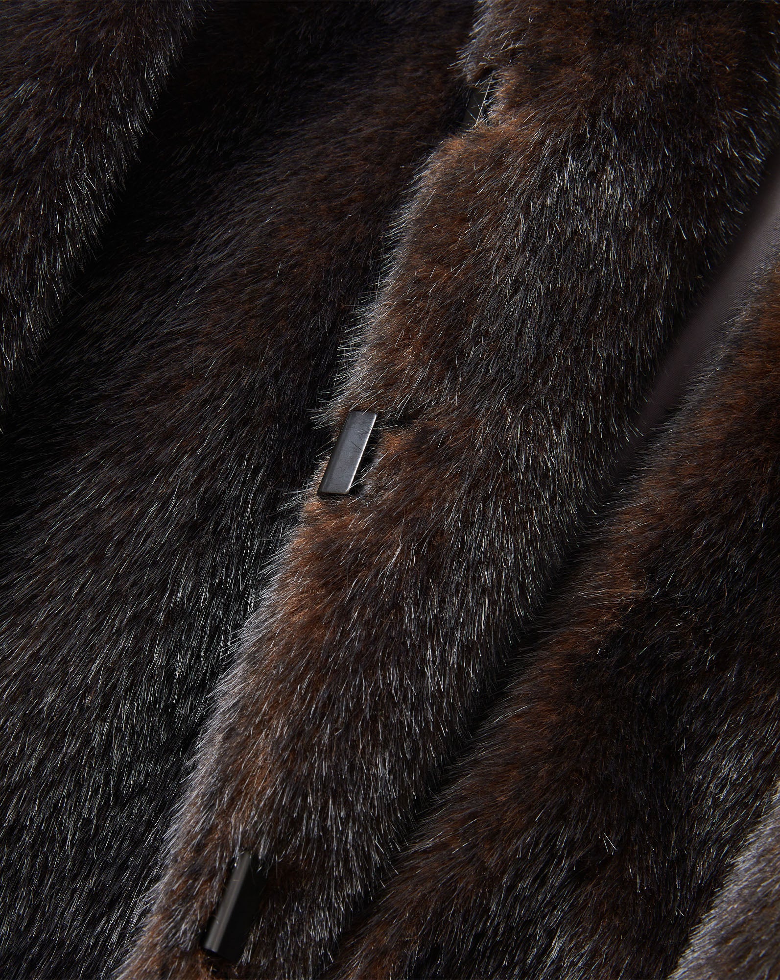 Griselda Faux Fur Coat in Sable