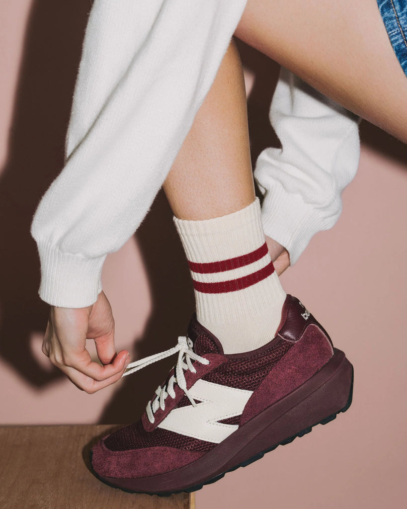 Gym Socks in Mulberry Stripe