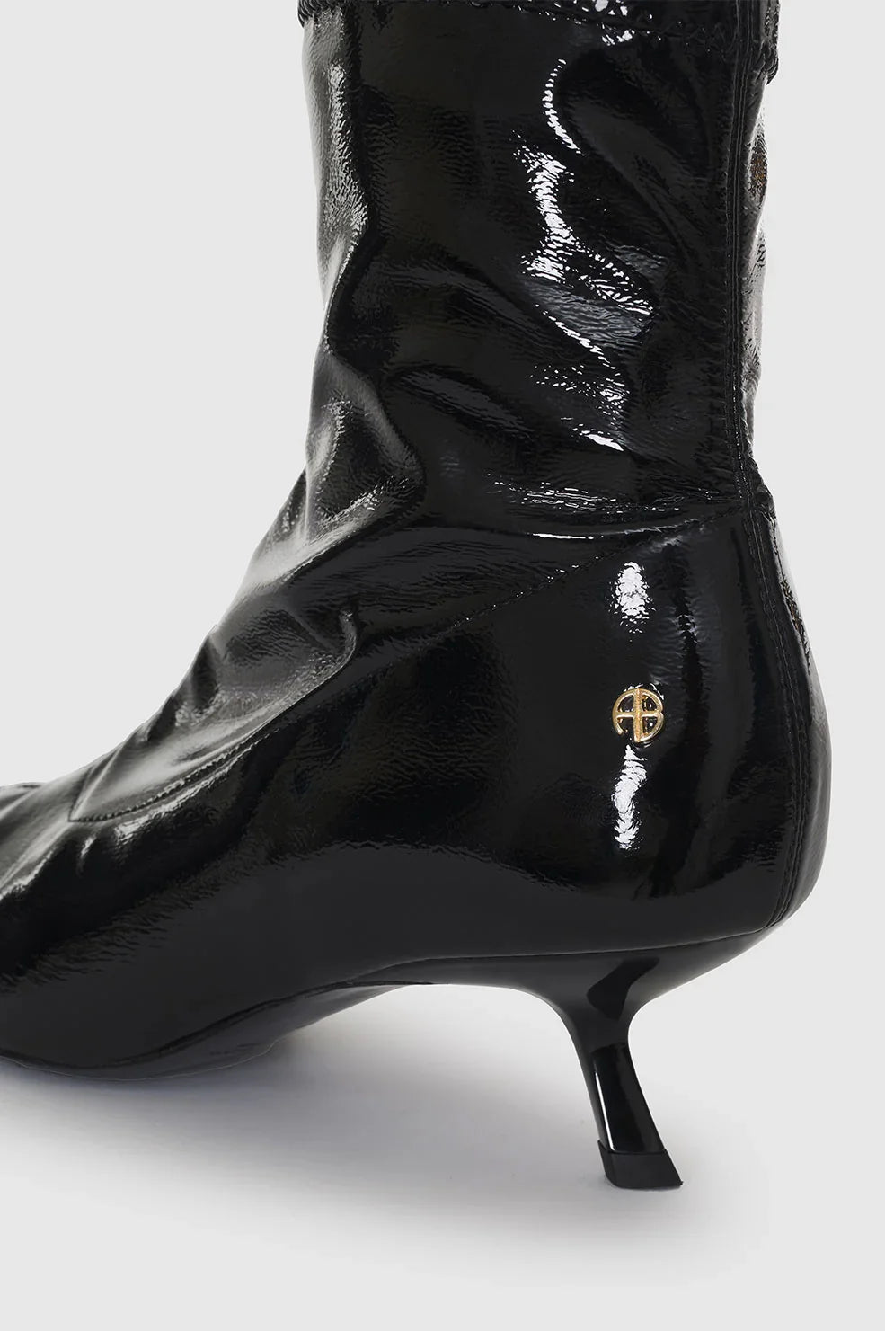 Hilda Boots in High Shine Black
