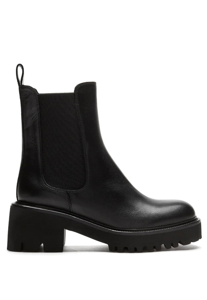 Kiss Leather Bootie in Black