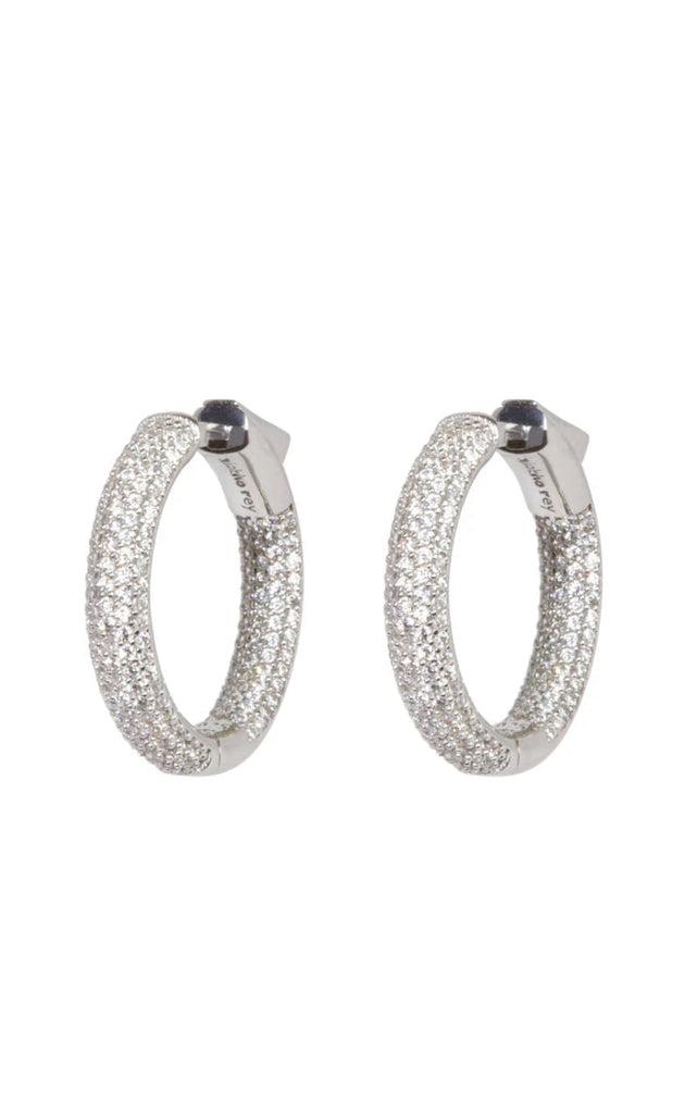 Mini Tire Hoops in Silver