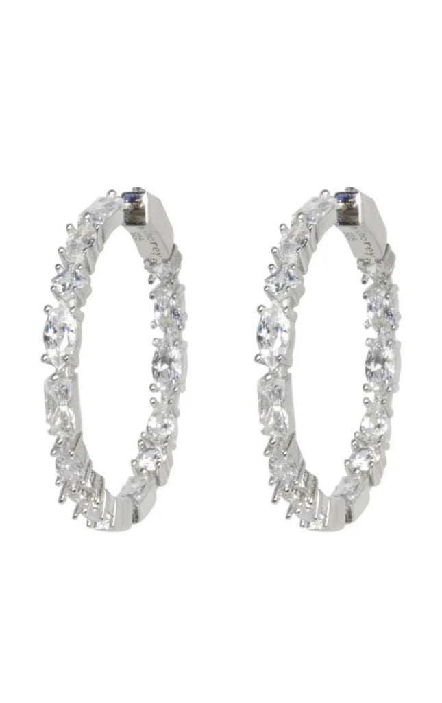 Kennedy Hoops in Silver