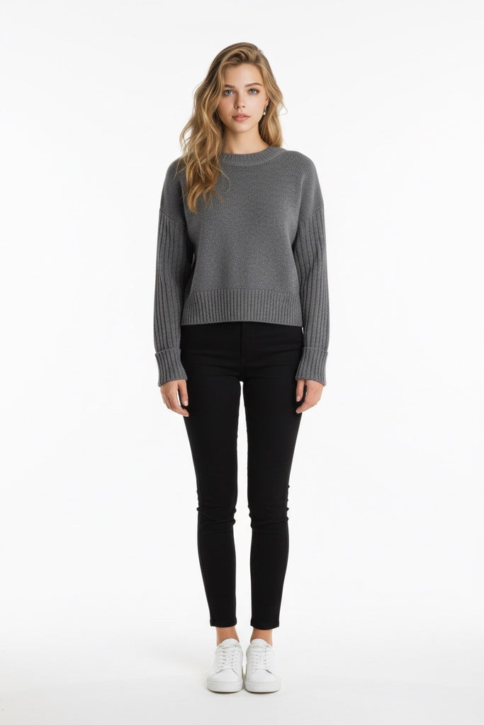 Stitchy Viv Sweater in Slate