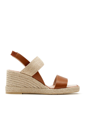 Rosemary Sandal in Cognac Pebble