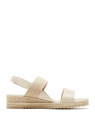 Rowena Sandal in Milk Pebble